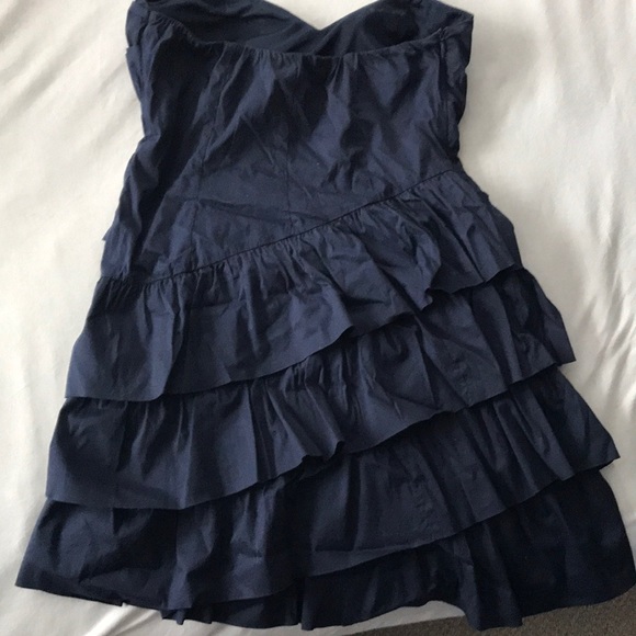 {minuet petite} navy strapless sweetheart dress - Picture 4 of 5